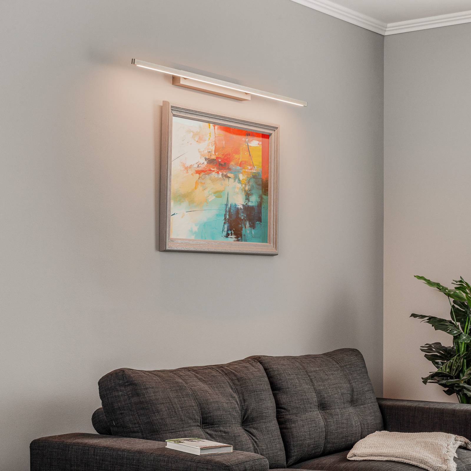 Quitani Talon LED-tavelbelysning aluminium/naturanodiserad Quitani, dimbar, Aluminium / grå / zink, Hall, Aluminium / grå / zink, Modern, Vägglampa, vägglampa inomhus