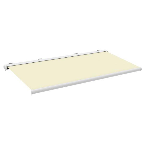 Elektrisk markise lukket 700x300cm hvid/creme