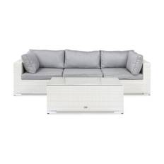 Comfort Garden Bahamas Loungegrupp 3-sits Bord - Vit & Loungeset Grå,Vit