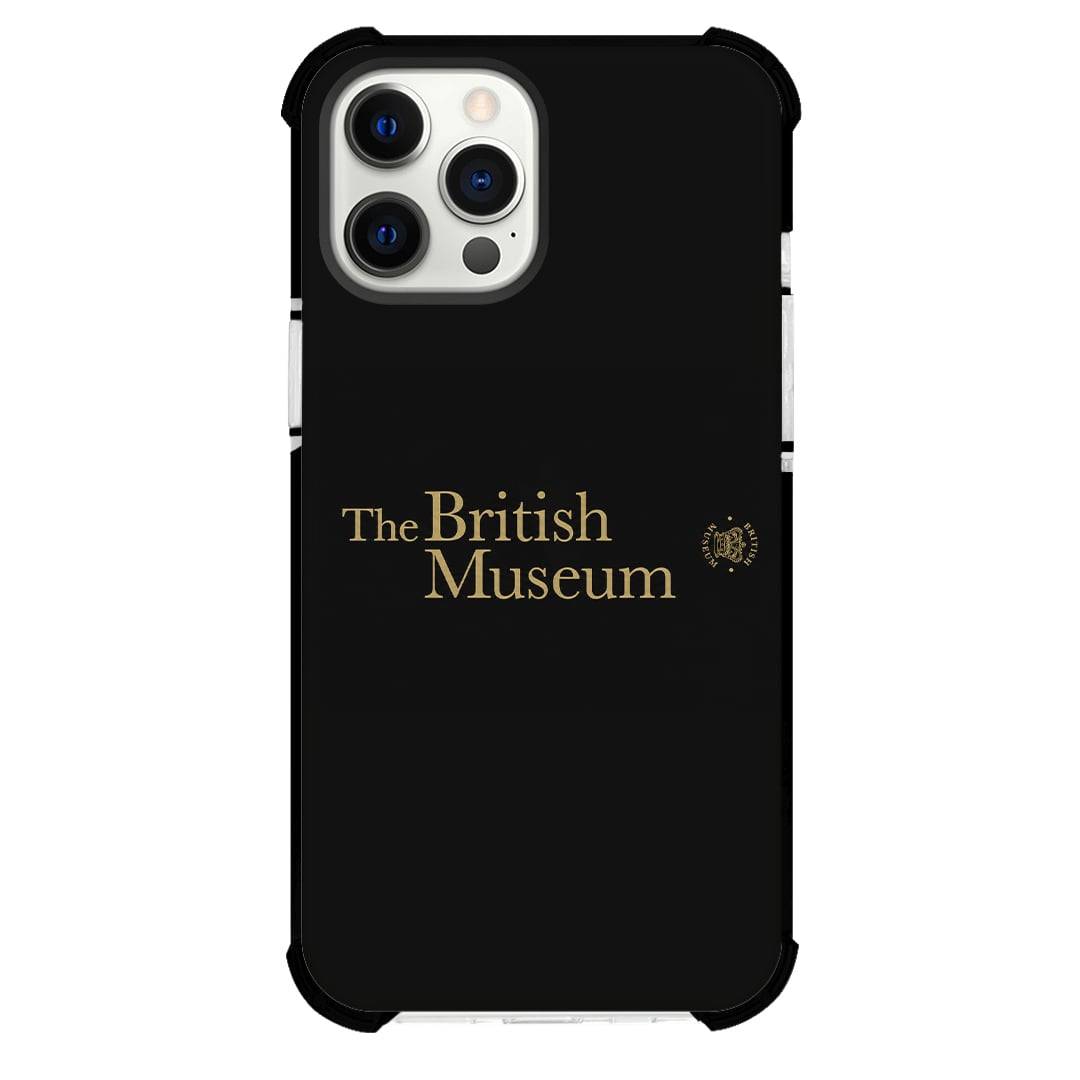 The British Museum Phone Case For iPhone Samsung Galaxy Pixel OnePlus Vivo Xiaomi Asus Sony Motorola Nokia - The British Museum Gold Logo On Black Background.