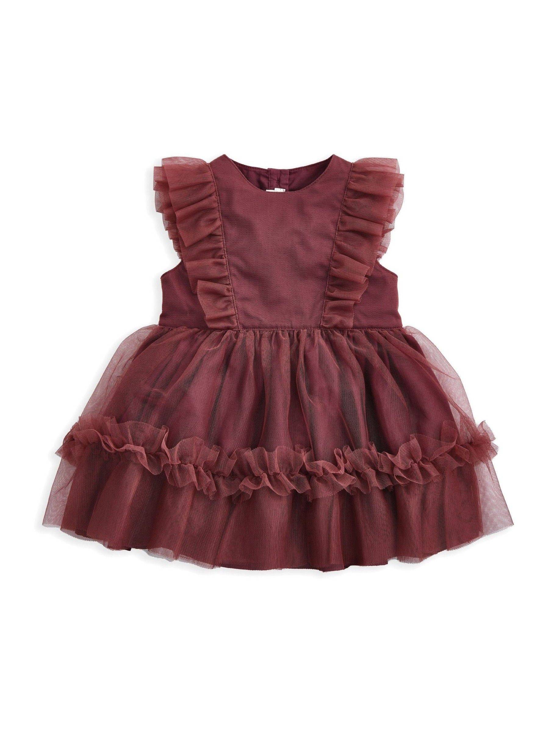 Mamas & Papas Mamas & Papas Pink Frill Dress - 50-62cm (Up To 3 Months)