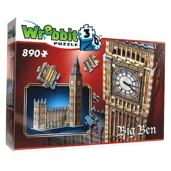 Wrebbit 3D-puslespil. Big Ben. 890 brikker