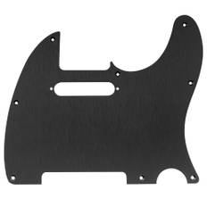 Musiclily Ultra 8 Hole Telecaster Pickguard Anodized Aluminum Standard for Fender Tele Electric Black USA/Mexican Guitar, svart