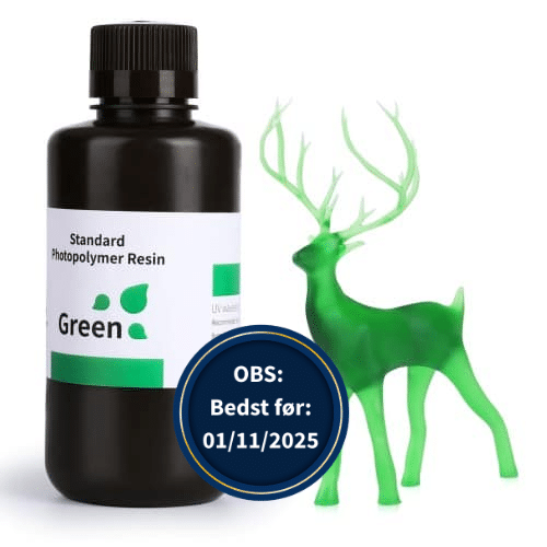 Elegoo Standard 0,5 kg Resin - Clear Green (Datovare).