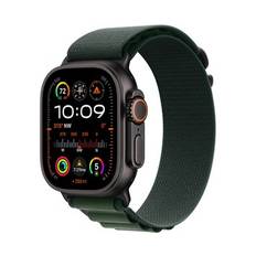 Apple Watch Ultra 2 GPS + Cellular 49mm Black Titanium Case with Dark Green Alpine Loop - Medium - Fyndvara