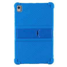 Nokia T21 - EIDERWOOD Støddæmpende Silikone Cover m. Kickstand - Blå