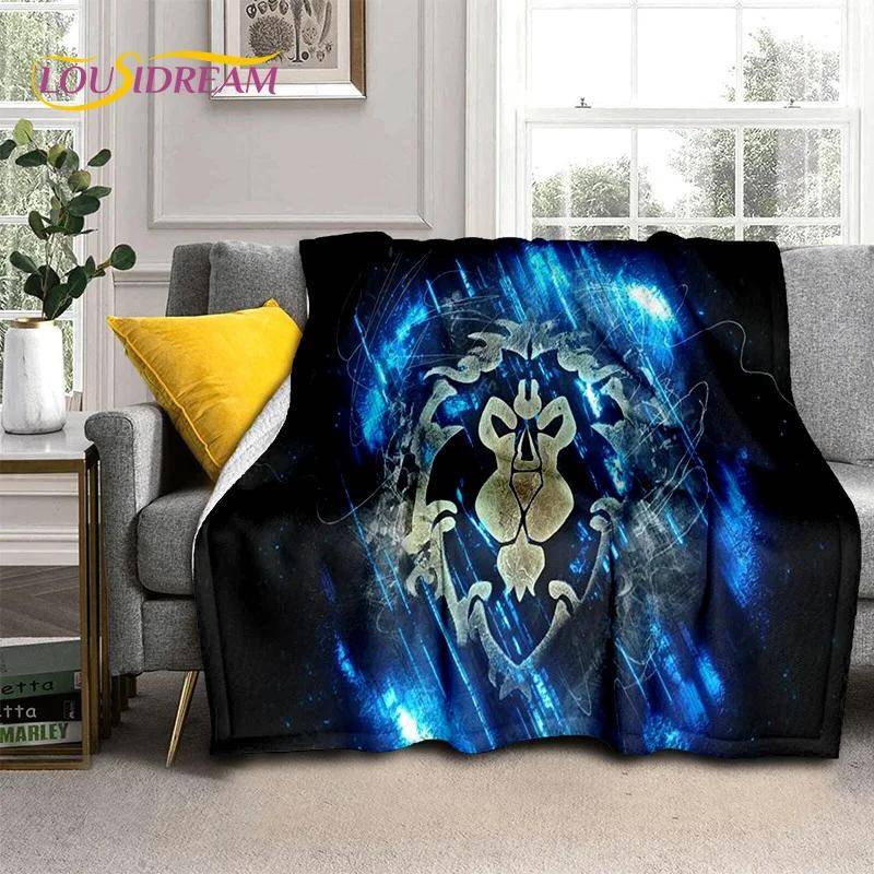 3D World of Warcraft Spel WOW Lich King DH Filt, Mjuk Pläd för Hem Sovrum Säng Soffa Picknick Resa Kontor Täckning Barn