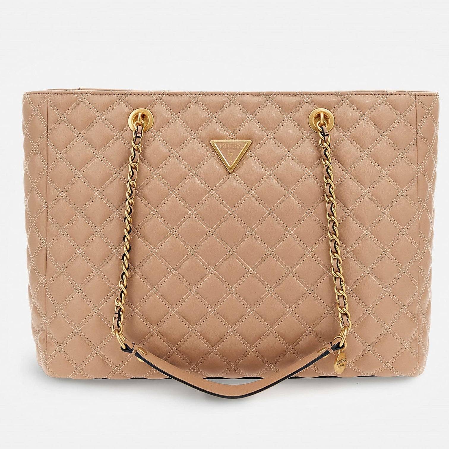 Guess Giully Quiltad Handväska Beige Väska