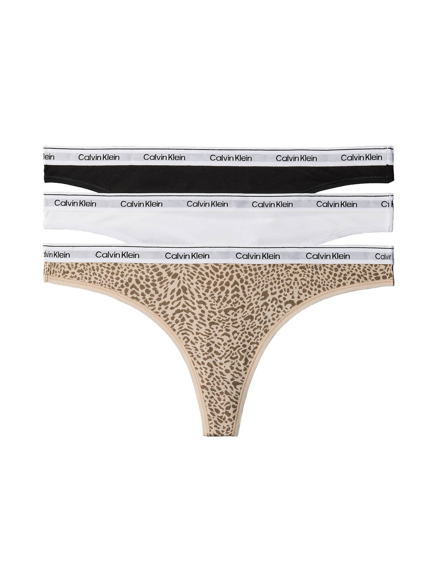 Calvin Klein Underwear String beige / camel / svart / vit