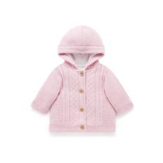 Purebaby Purebaby Pink Cable Padded Jacket
