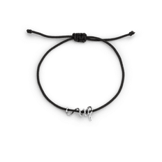 Gold Spiral Charm Cord Bracelet | Akind 14K White Gold