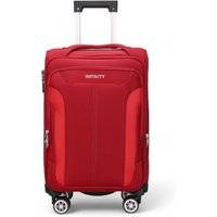 Mjuk kabinväska 36,5 x 23,5 x 58 cm Nylon 900D Lämplig integrerad lås för Easyjet, Ryanair, Wizzair - Röd
