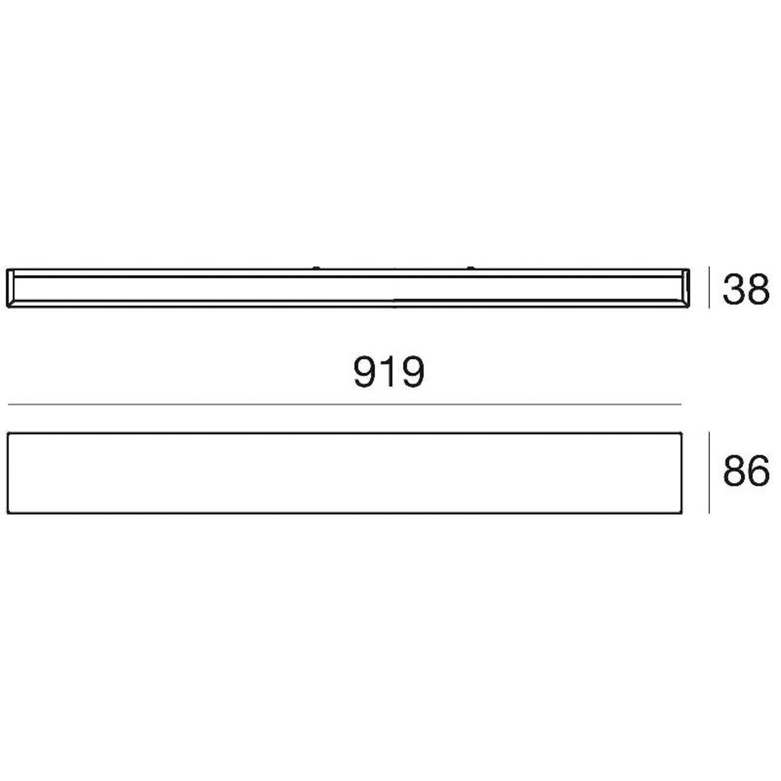 Linea Light LED væglampe Box W2, dæmpbar, Sort, Stue/spisestue, Metal,