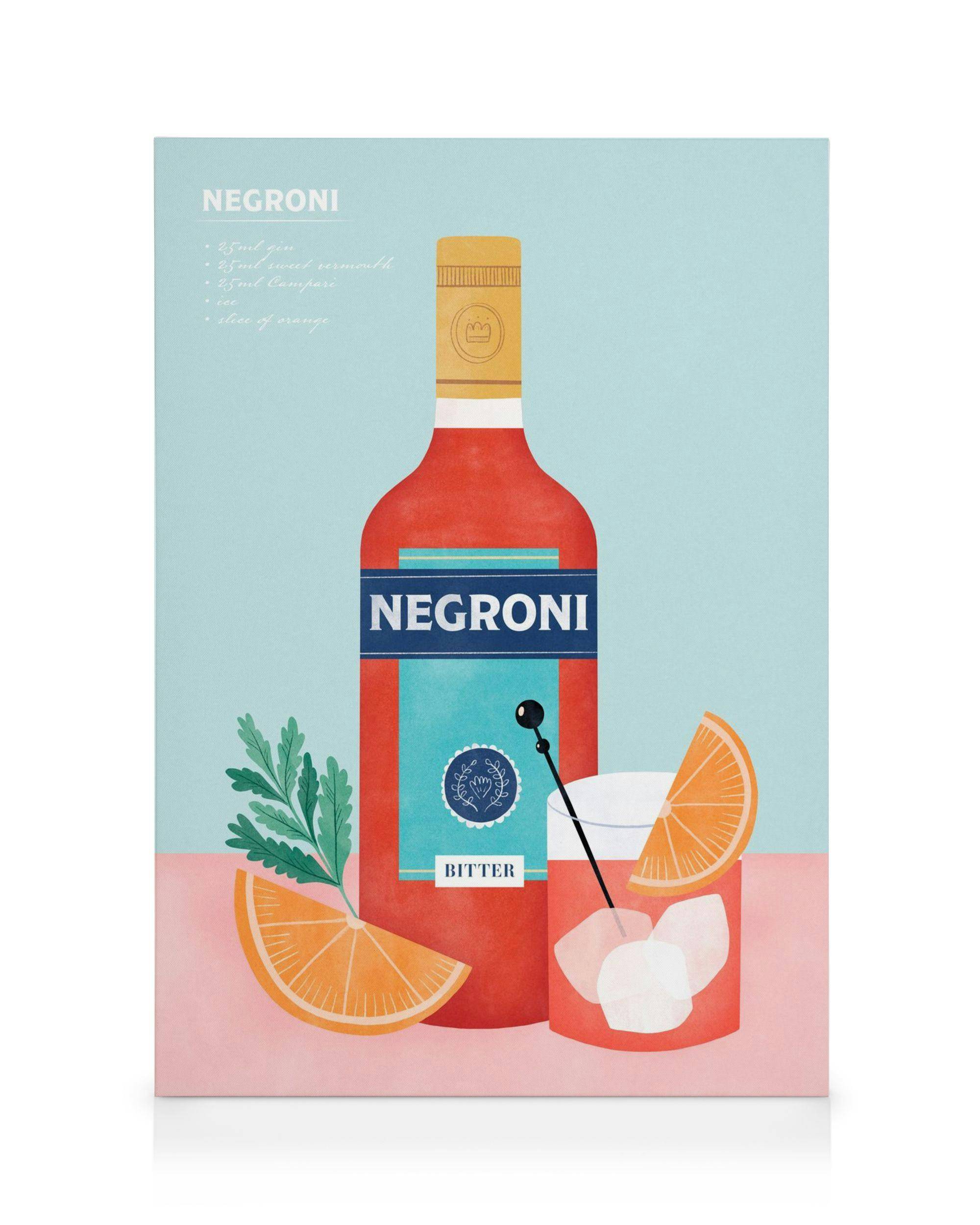 Canvastavlor Negroni Illustration Canvastavla (50x70 cm - Ekram)