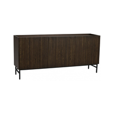 Rowico Halifax skænk i metal, egetræ og egetræsfinér H75 x B160 cm - Sort/Brun