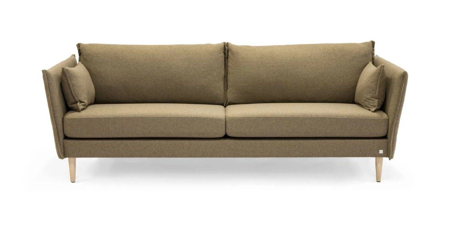 Sandefjord Sofa, modulsofa - 85 x 85 cm, siddehøjde 46 cm, siddedybde 53 cm 3 pers. Sevilla Dark brown læder Ubehandlet eg Armlæn L.