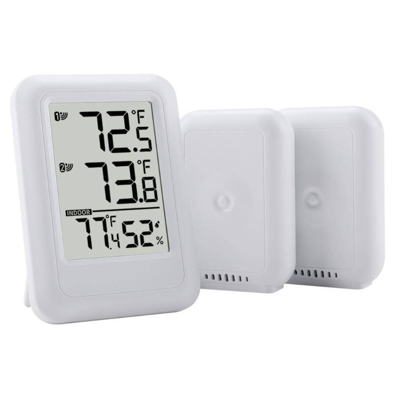 Trådlös Inomhus Utomhus Klimatmonitor Termometrar Hygrometer Med ℃/℉ Omvandling Och Extravärdesminnesfunktion