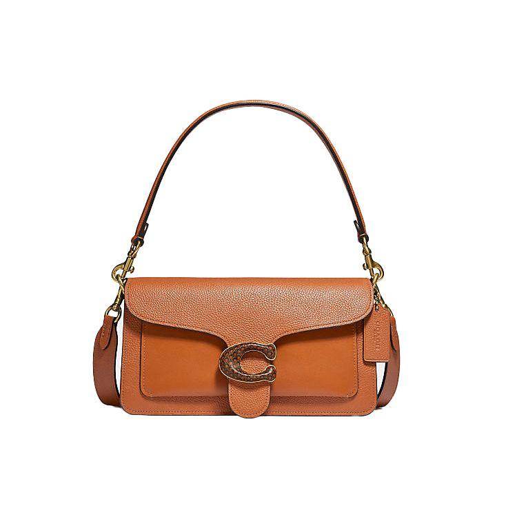 Coach Tabby 26 Color Block Shoulder Chain Leather Handbag Women handbags Brown C3888-B4SN7 Basic Set (Bag+Dust Bag)