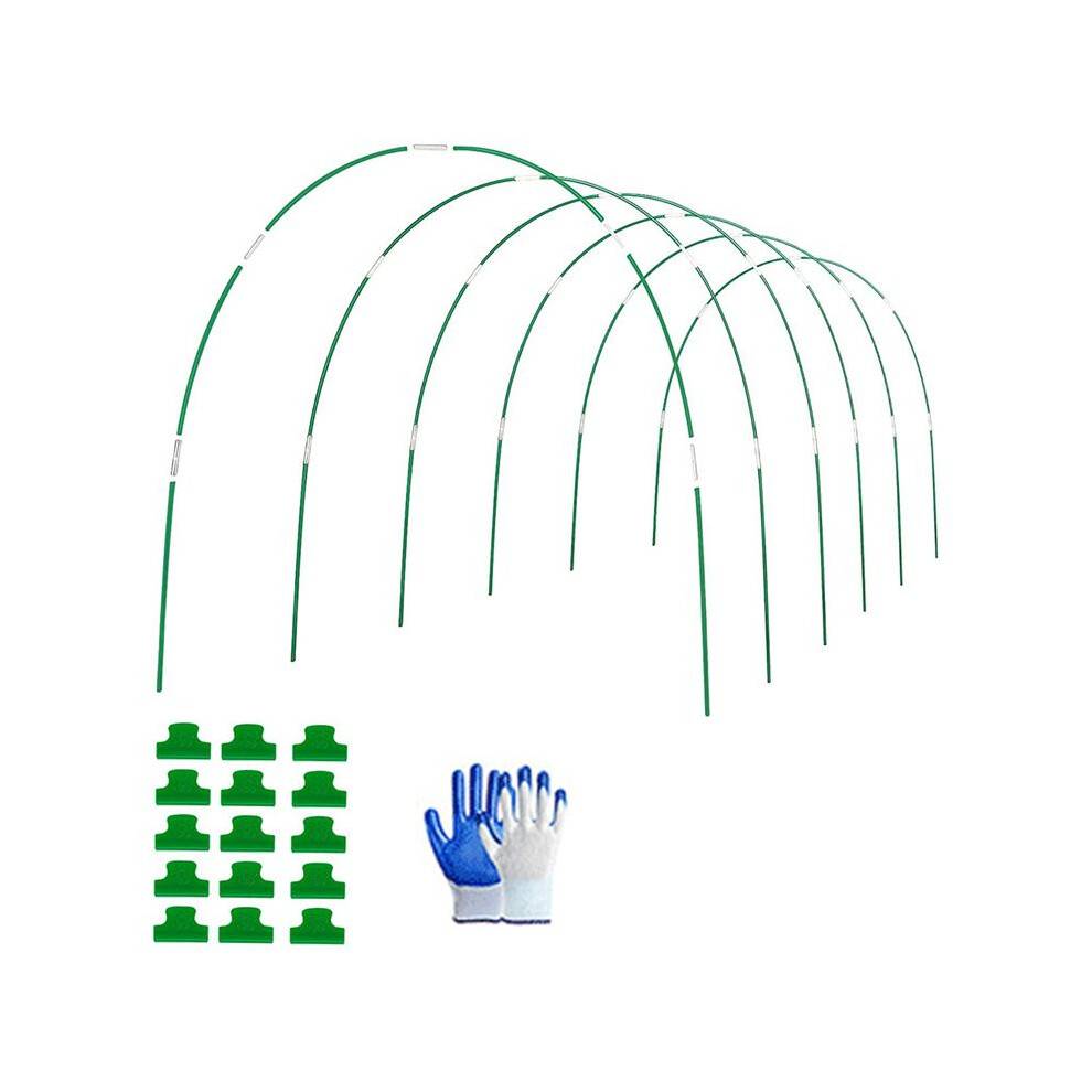 Garden Hoops for Raised Bed, 6 Sets of 8FT Long Greenhouse Hoops Grow Tunnel, Rust-Free Fiberglass Support Hoops Frame