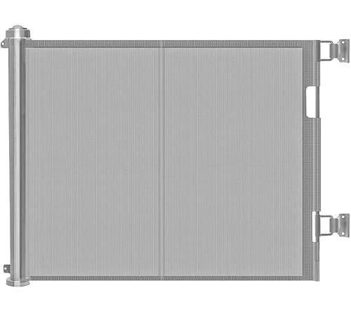 Treppenschutzgitter Türschutzgitter Ausziehbar 0-200 cm,Baby Absperrgitter Schutzgitter Treppe für Kinder,Katzen und Hunde,Geeignet für Innen Außenbereich (200cm/grau)