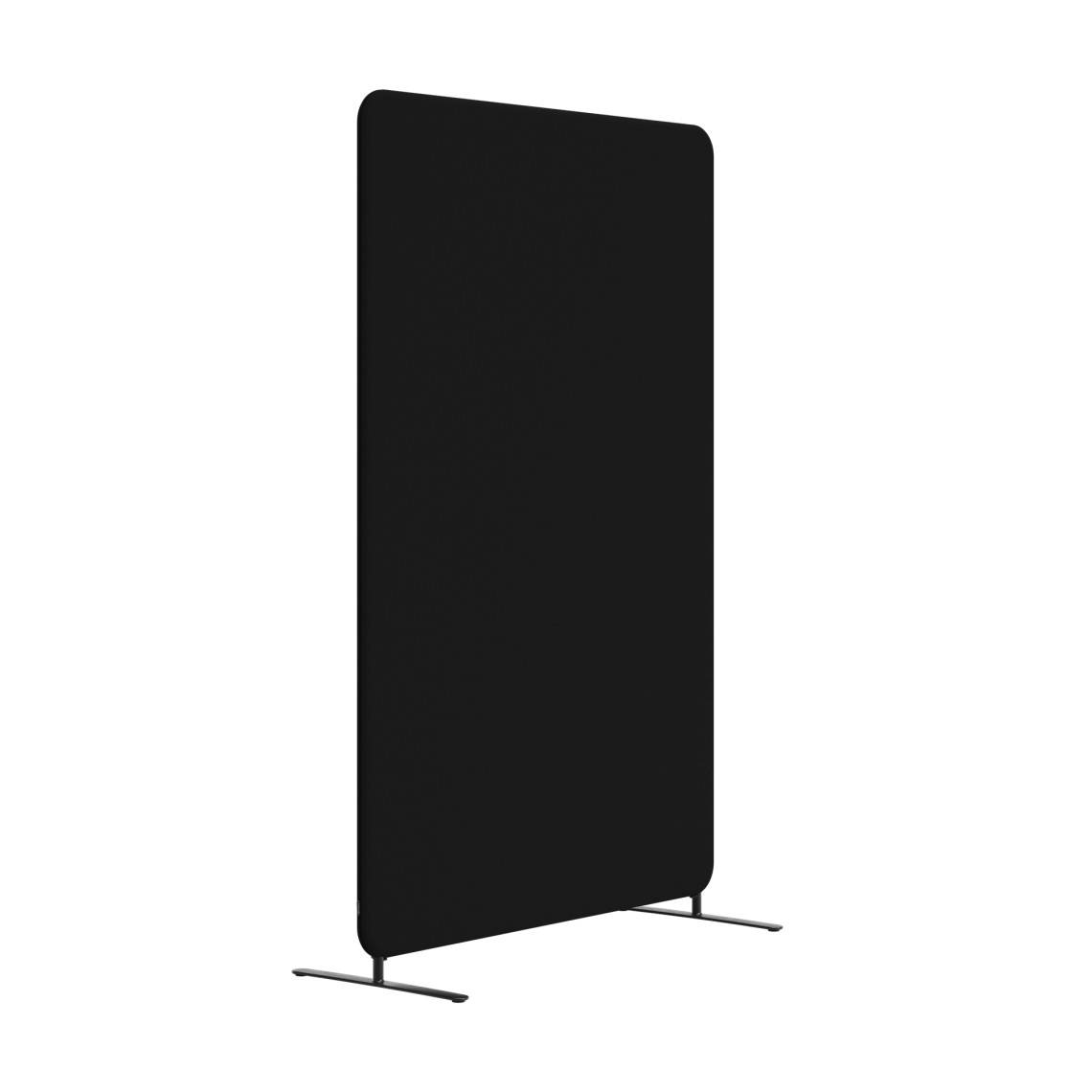Golvskärm Softline 50 - Inklusive skärmfötter, Storlek B100 x H150 cm, Tyg Salsa 59 - Svart
