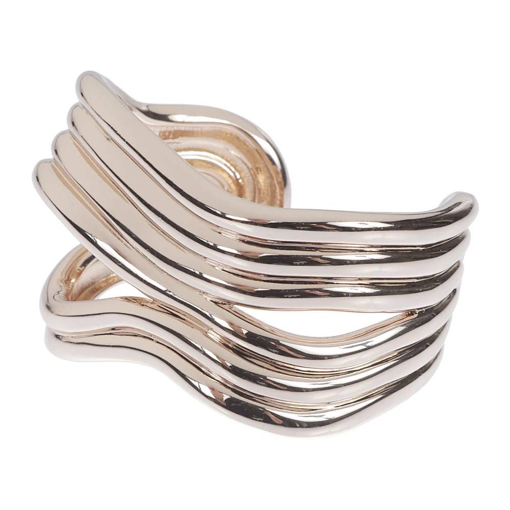 Max Mara - Vågig manschettarmband Accessoarer - Dam - ONE Size - Läder