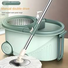 TEMU Wringing Mop Master - Stainless Steel, Multifunctional Cleaning Solution For Kitchen, Living Room, Bathroom, And More - , Space-saving, And Effortless Cleaning Experience