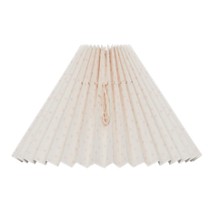 Lampeskærm - Beige Med Rosa Prikker - 24 cm