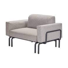 Mandalay Ivy Loungestol - B 74 x L 119-186 cm - Rustfrit stål - Antracit