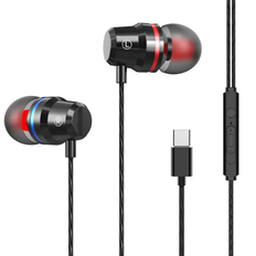 Wired In-Ear Earbuds | Type-C &amp; 3.5mm | Deep Bass Metal Headphones with Mic for OnePlus, For Samsung
