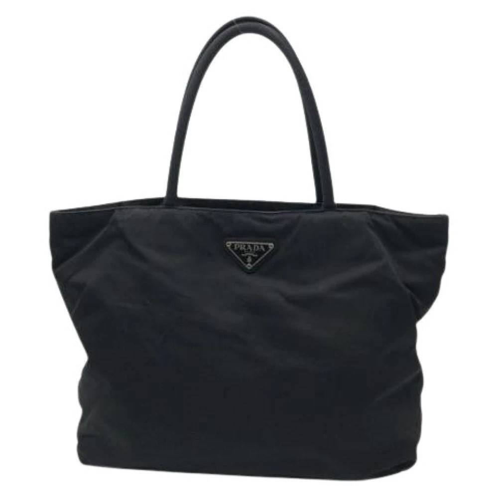 Prada Vintage - Pre-owned Nylon Tessuto Triangle Logo Tote Bag Vintage - Dam - ONE Size - Nylon