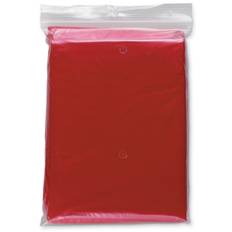 Engångs regnponcho med logotyp, Företagsgåvor - red