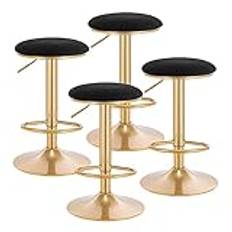 WOLTU 4 x barstol barstol med fotstöd ergonomisk 360° vridbar pall höjdjusterbar diskpall för Bistro-kök bar café 61–82 cm BH302 sz-4