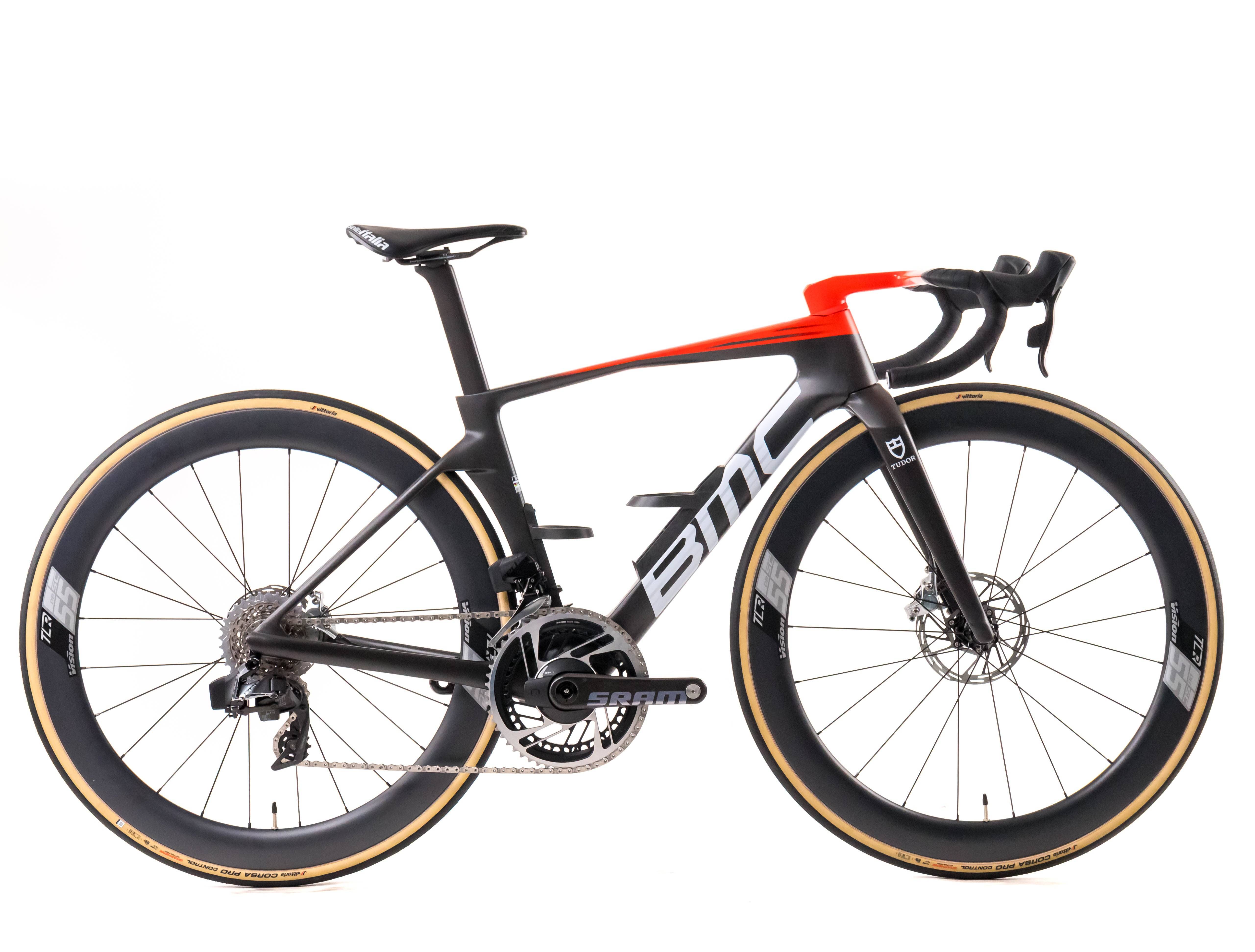 BMC Teammachine R 01 2024 Team Tudor Pro Cycling size 47 Sram Red eTap AXS 2x12sp - Bikeroom / 47 / carbon-white-red