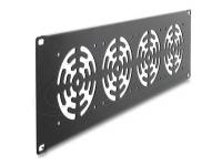 (ComputerSalg) DeLOCK 67417, Coverplade, Indbygget ventilator, Metal, Mørkegrå, 1 stk