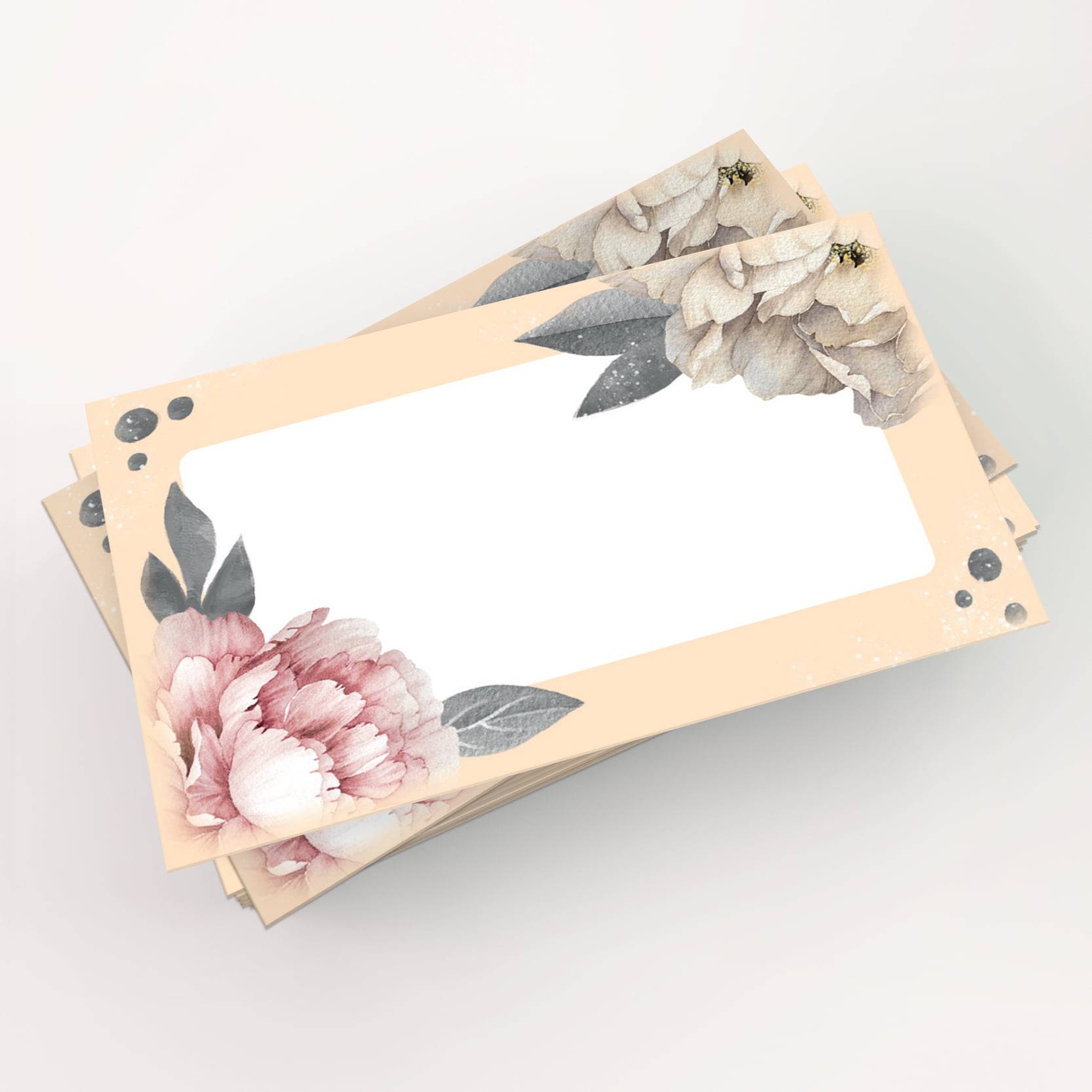 Bordkort Til Konfirmation - Peonies