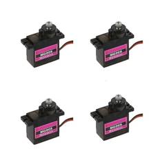 4 stk. Mg90s Mikro Metal Gear 9g Servo Til Rc Fly Helikopter Bil 360