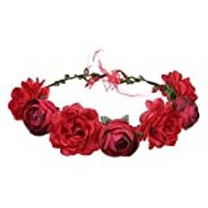 Dam blomkrans pannband hårband girlang hår för kvinnor bröllop hår pannband huvudbonad hårband blommor hårband blomkrans hår för foto bröllop fest