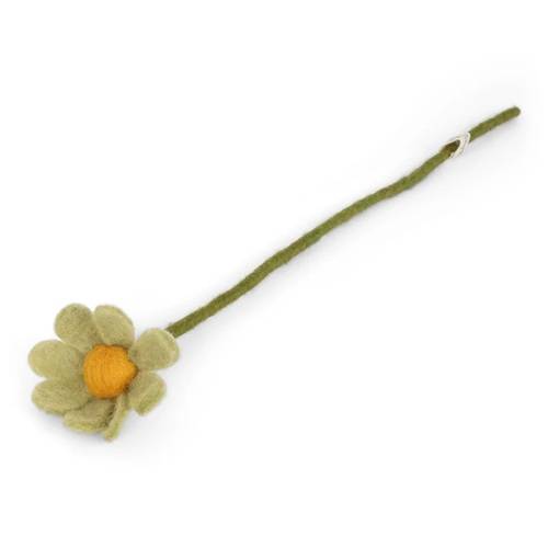 Gry & Sif - Blomsterstilk Anemone Hvid - filt - 30 cm.