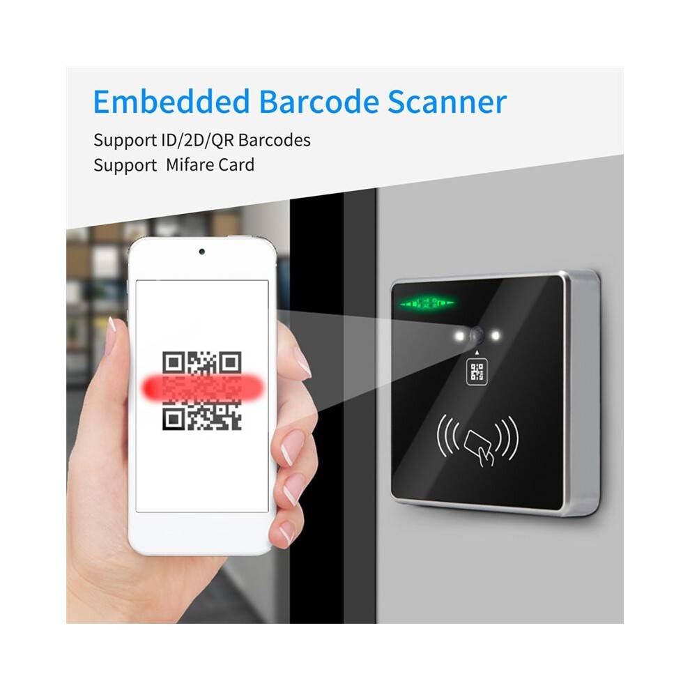 Embedded 1D 2D Barcode Scanner QR Bar Code RFID Card Reader Wiegand Connection Self-Induction for Gate Machine