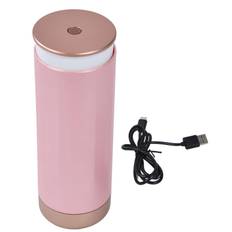 Makeup Brush Storage Box Pink USB Type C Charging Portable LED Display with Dust Cover Makeup Brush
