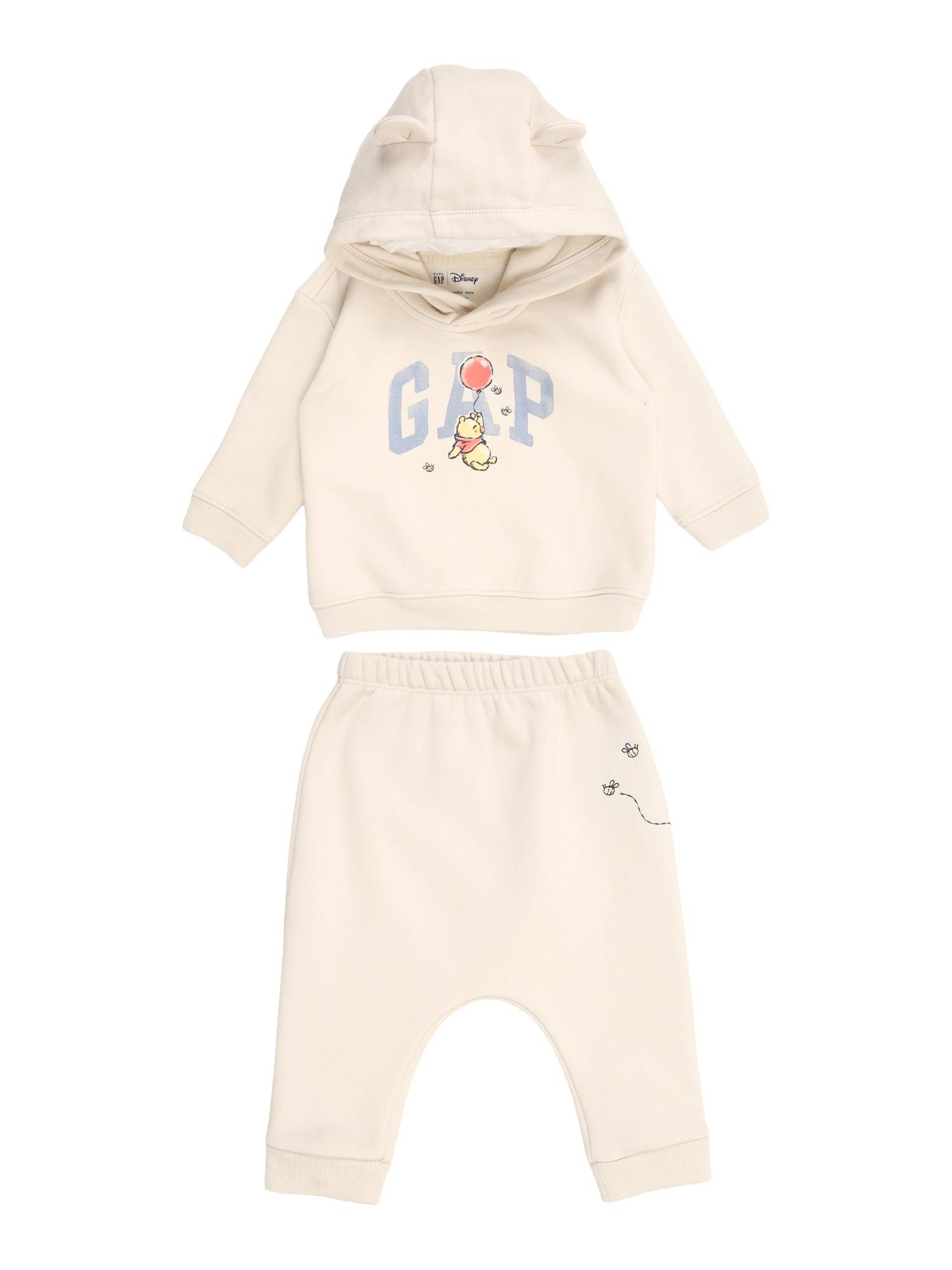 GAP Träningsoverall 'DIS POOH' beige / royalblå / gul / ljusröd