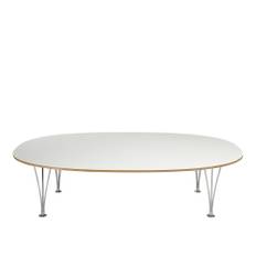 Bruno Mathsson - Mi 316 Supercirkel - Vit laminat - Höjd: 42 cm - Soffbord - Bruno Mathsson - Vit - Metall/Trä