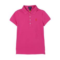 Polo Ralph Lauren, Topp, unisex, S, Barn Polo Skjorta med Broderad Logotyp - pink (S)