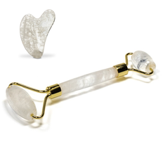 BJERGKRYSTAL MASSAGE SÆT MED FACE ROLLER & GUA SHA - Face Roller & Gua Sha - YOGO & YOGINI - StudioBuus