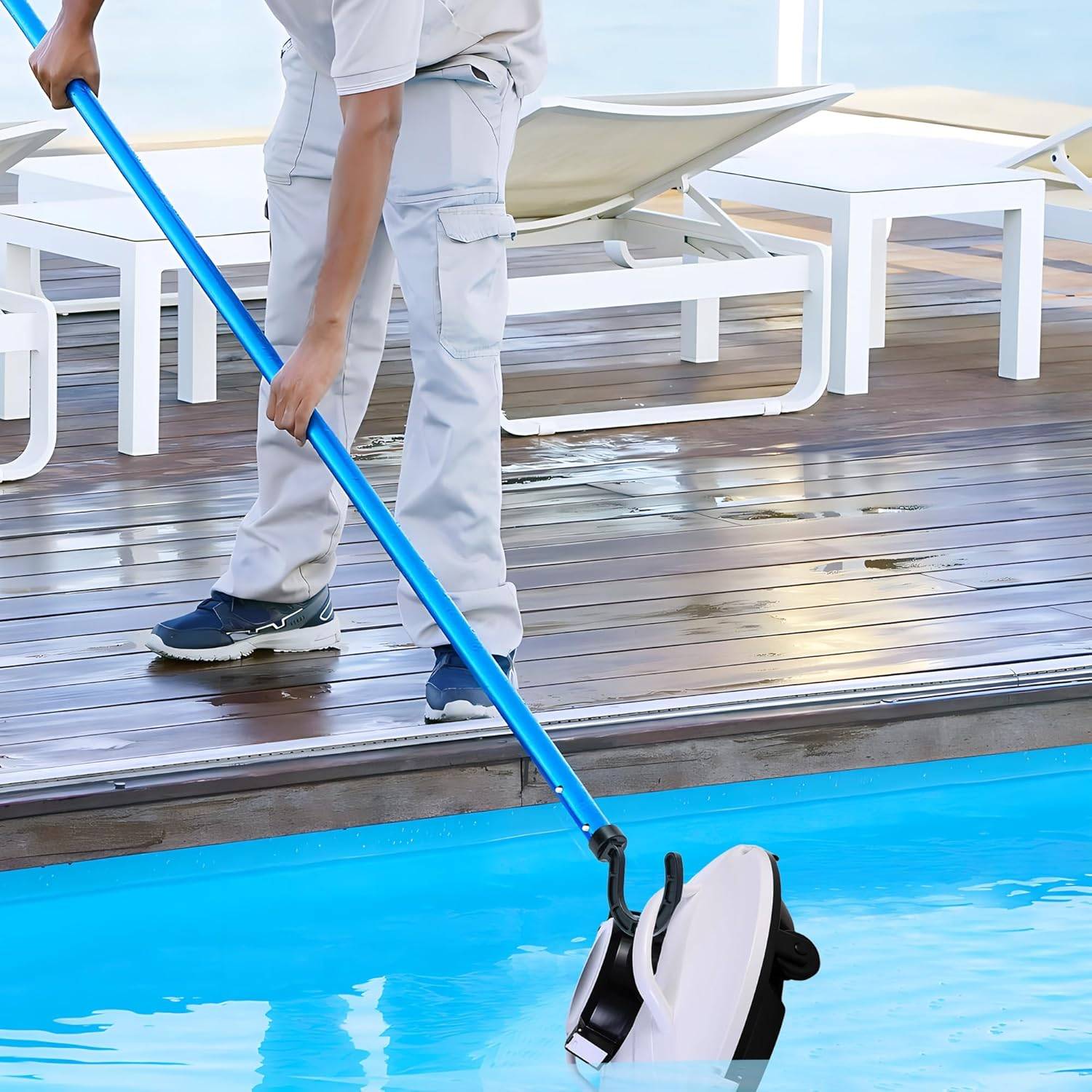 2Pcs Hook for Robotic Pool Cleaner, General Pool Vacuum Robot Telescopic Pole Hook, Hook for Pool Pole