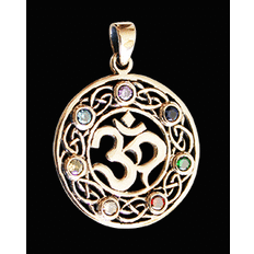 Ohm-smycke / Aum halsband. Chakra halsband i brons., JB-BA060