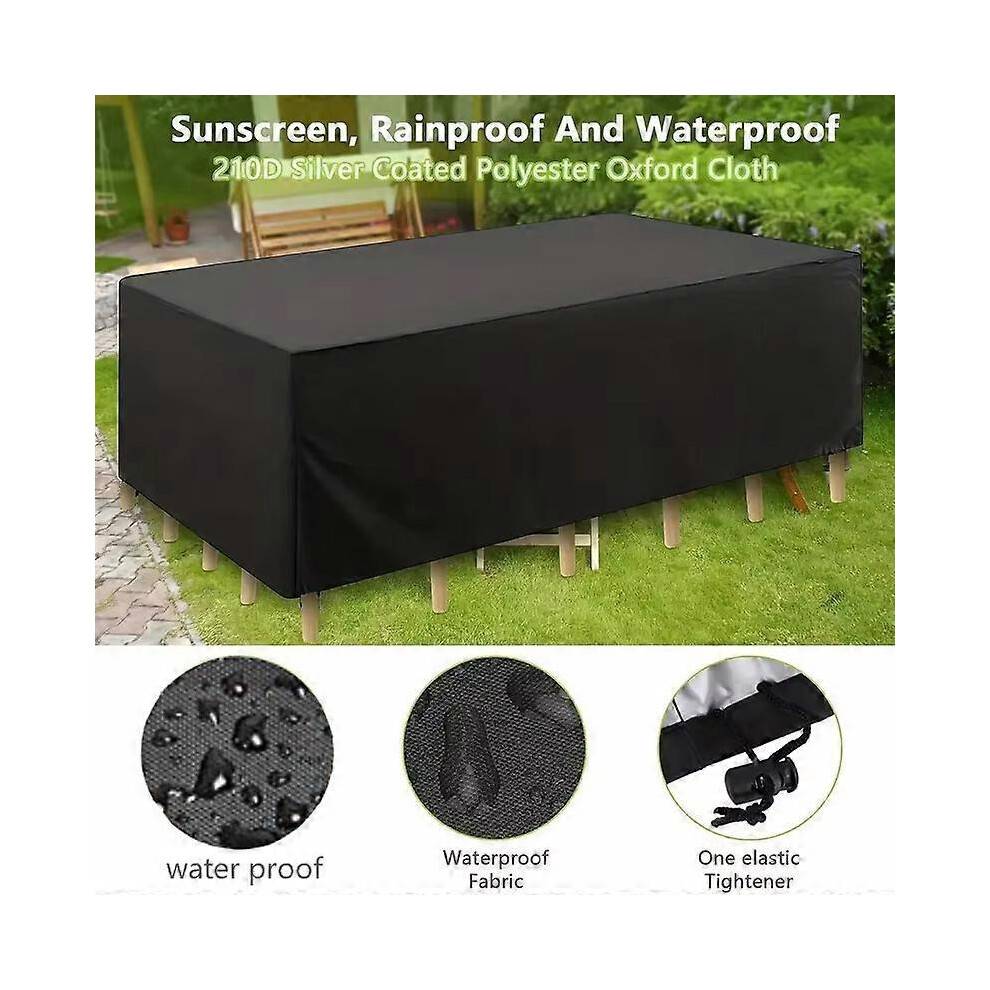 (180x135x90cm) 210D Oxford Cloth Protective Cover For Garden Table 1 Piece Garden Furniture Cover Waterproof and Windproof Uv