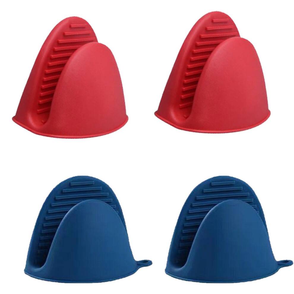 Mini silikone ovnvanter, varmebestandige grydelapper til køkkenet, søde ovnhandsker med klemmegreb, par airfryer-vanter til madlavning, bagning og