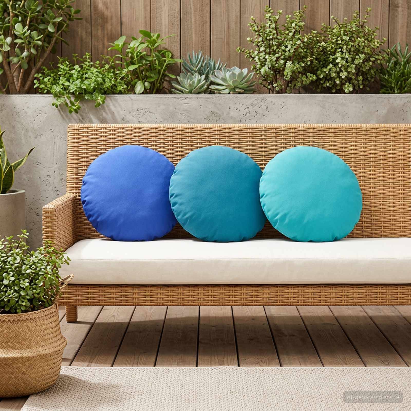 vidaXL Kuddöverdrag 6 pcs HEERLEN Ljusblå Ø 30 cm Polyester